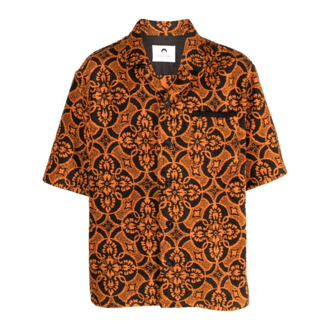 Men's 'Orange Printed' Short sleeve shirt