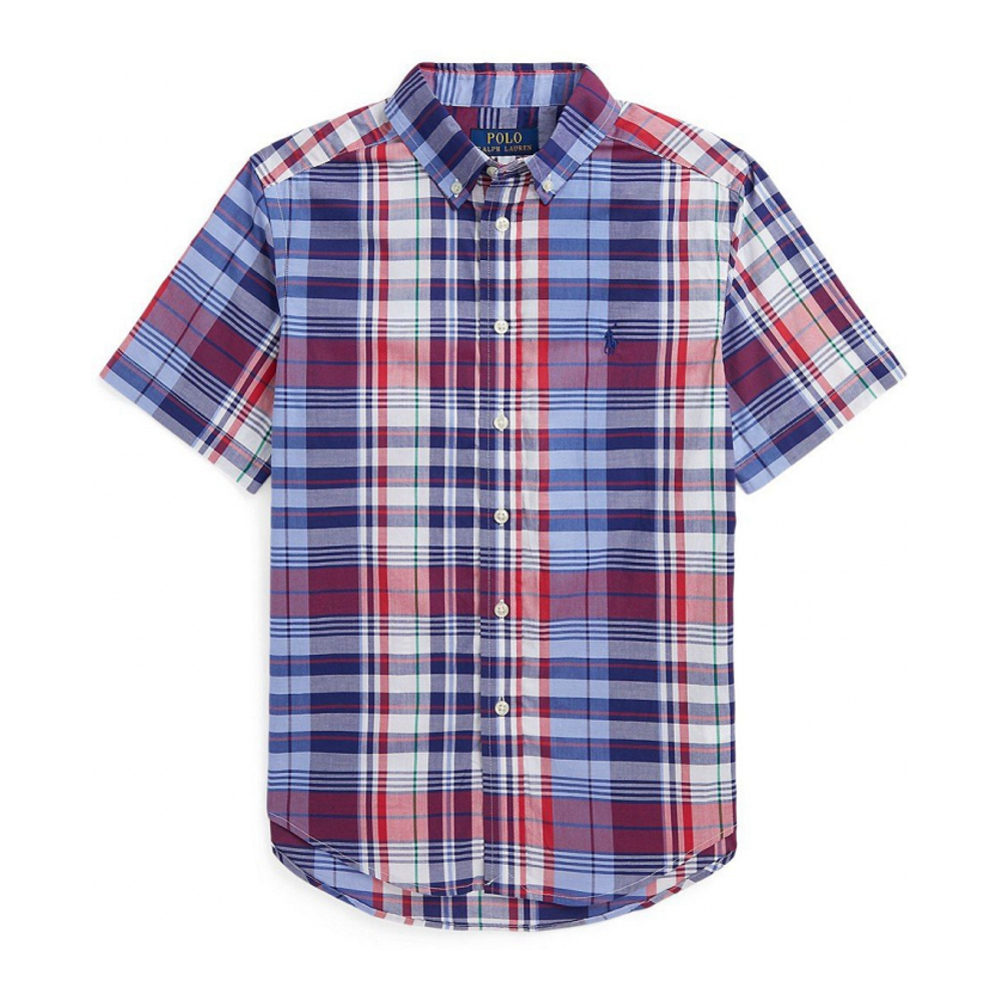 'Plaid Cotton Poplin Shirt' pour Enfant et petit garçon