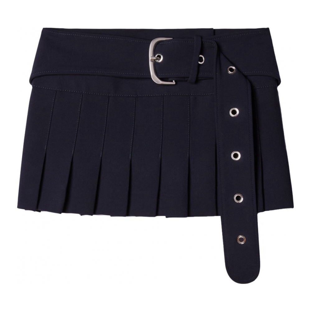 Women's 'Belted Pleated' Mini Skirt