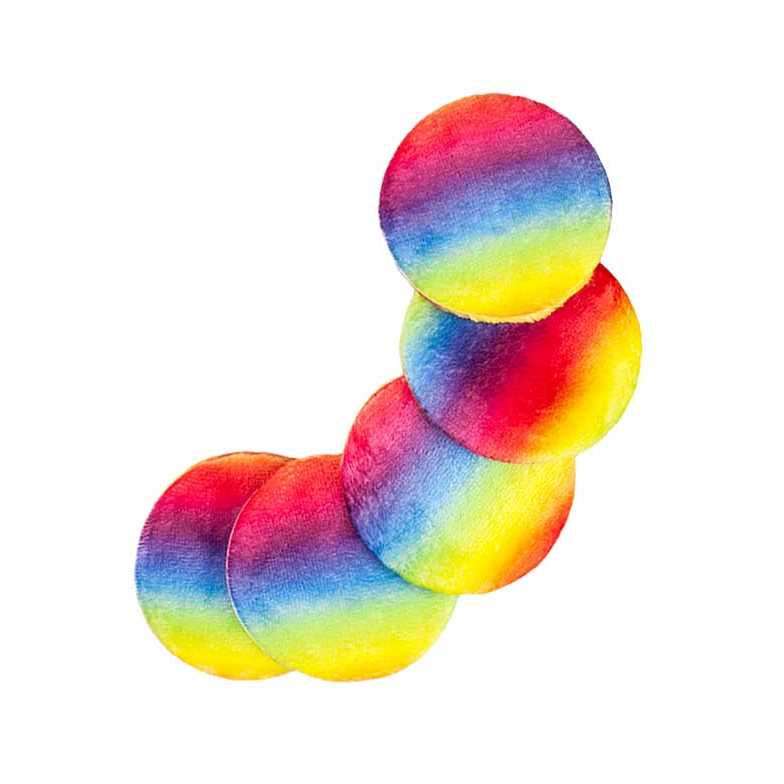 Rainbow Reusable Skincare Pads 5-Pack