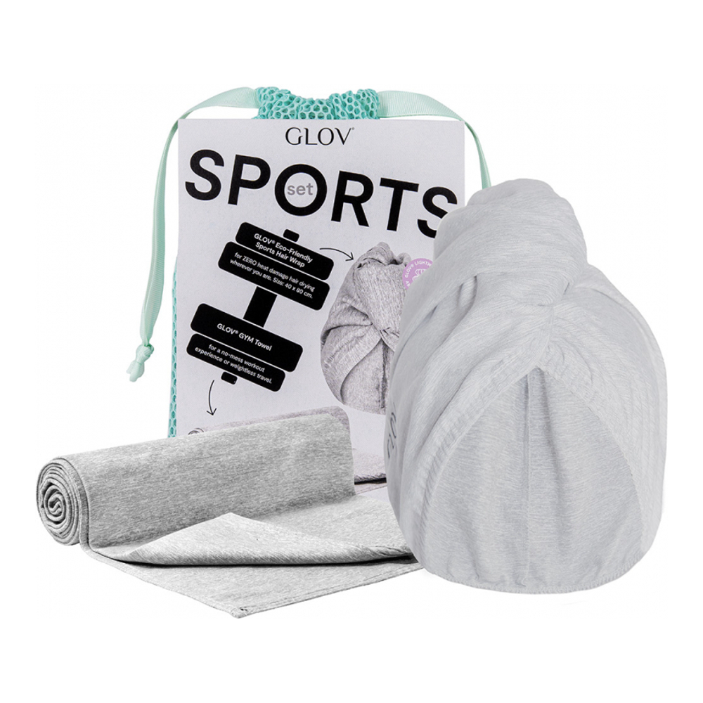 Sports Set | Super-Absorbent Gym Workout Towel 40/80 And Sports Hair Wrap Towel