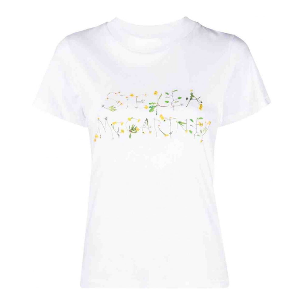 T-shirt 'Floral Logo' pour Femmes