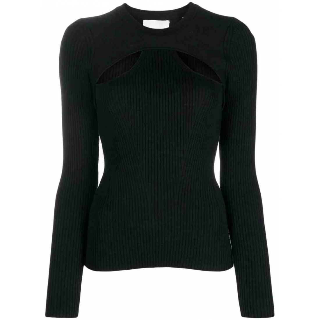 Top à manches longues 'Cut Out Ribbed' pour Femmes