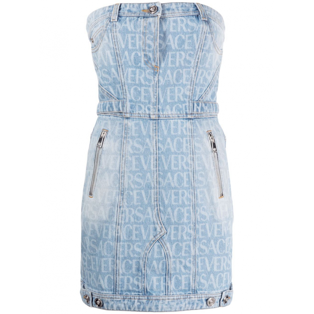 Robe en jean 'Allover Logo' pour Femmes