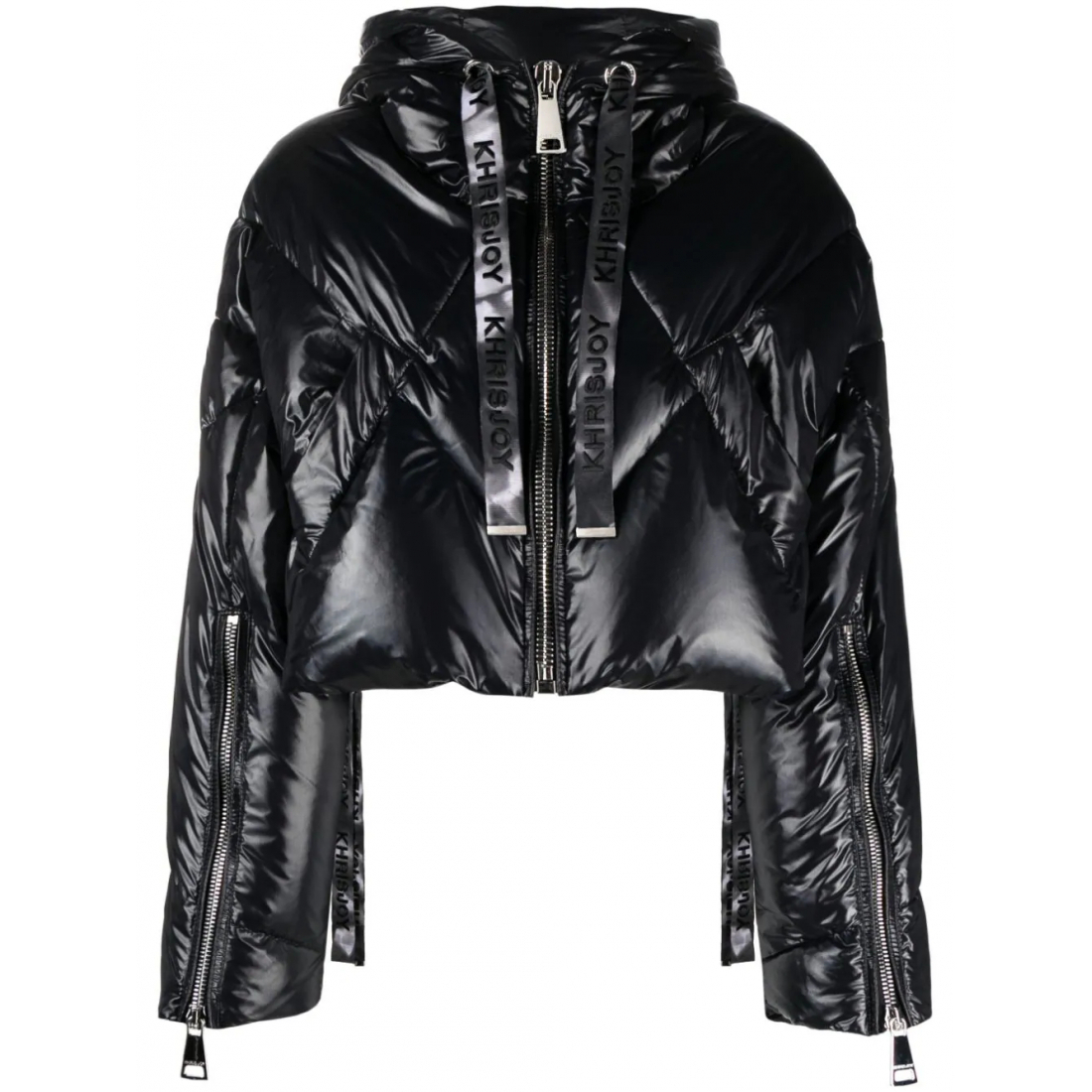 Women's 'Puff Quilted Hooded' Crop Jacket