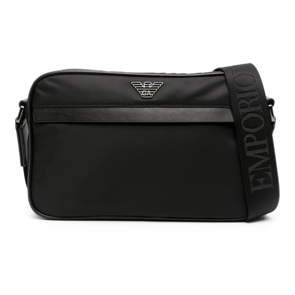 Men's 'Enamelled Logo Plaque' Crossbody Bag