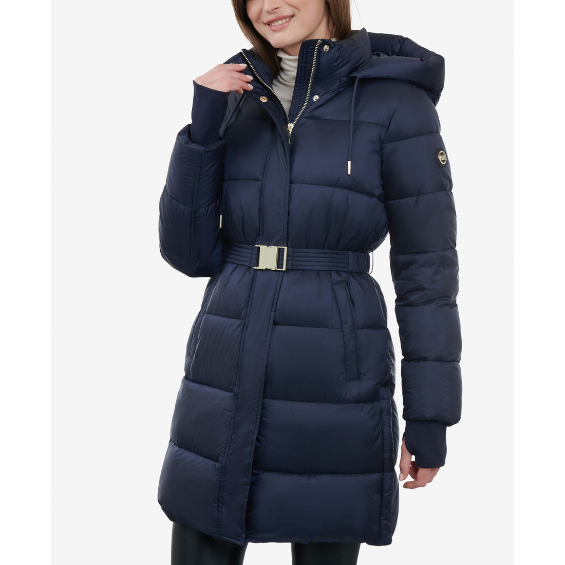 Women's 'Hooded Belted' Puffer Coat