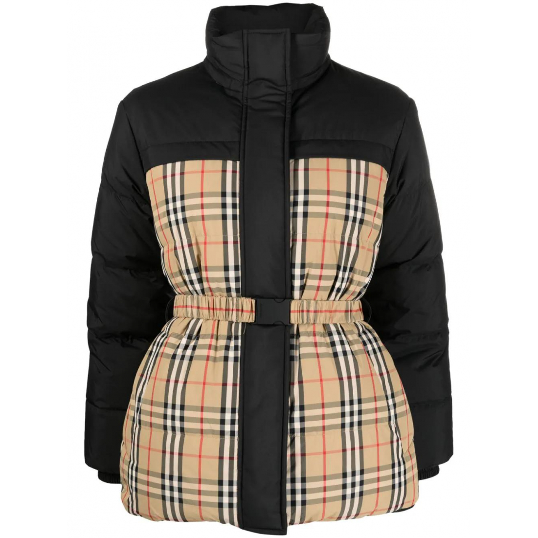 'Reversible Plaid Check' Pufferjacke für Damen