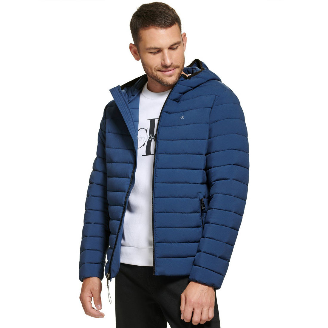 Men's 'Hooded Packable' Quilted Jacket