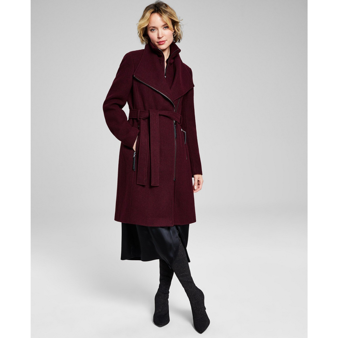 Manteau 'Wool Blend Belted Wrap' pour Femmes