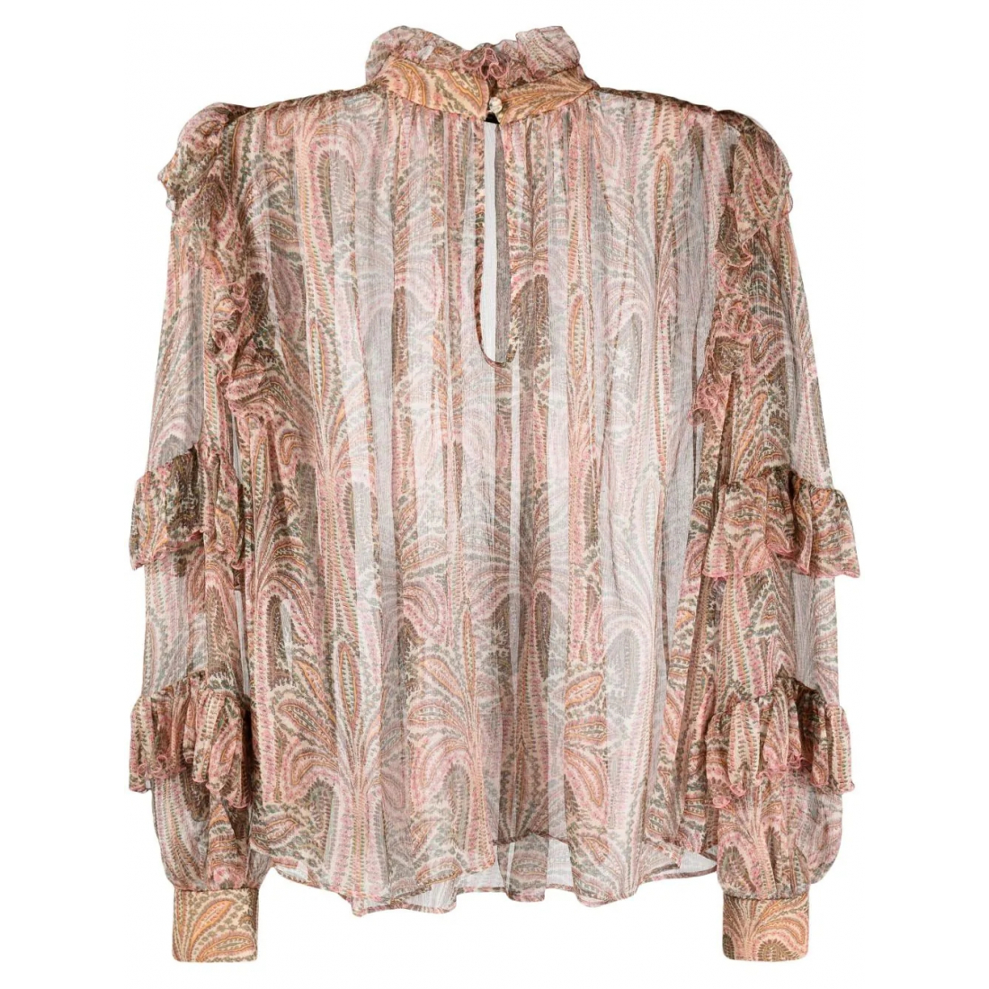 Blouse à manches longues 'Ruffled Paisley' pour Femmes