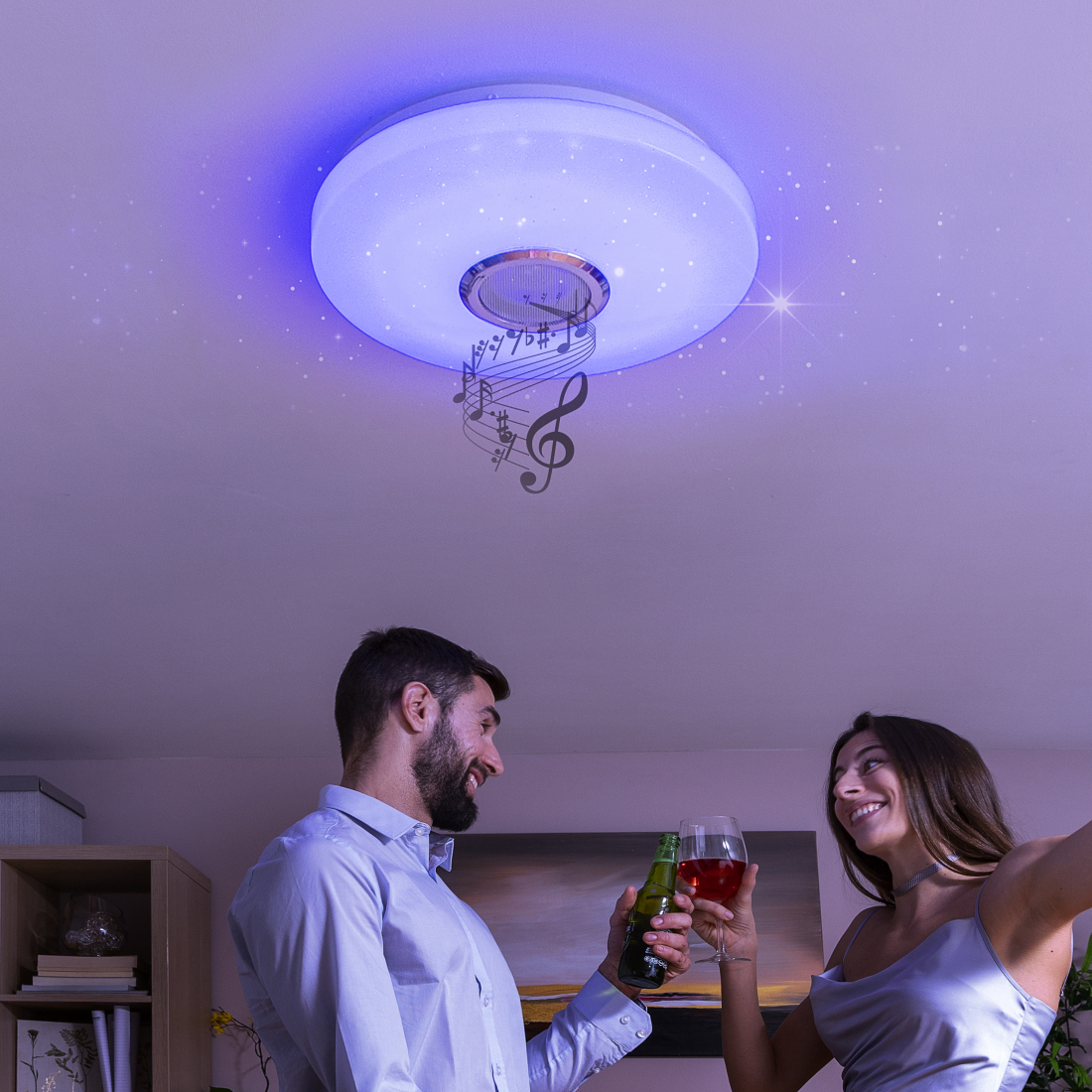 Lumavox Ceiling Light With Speaker