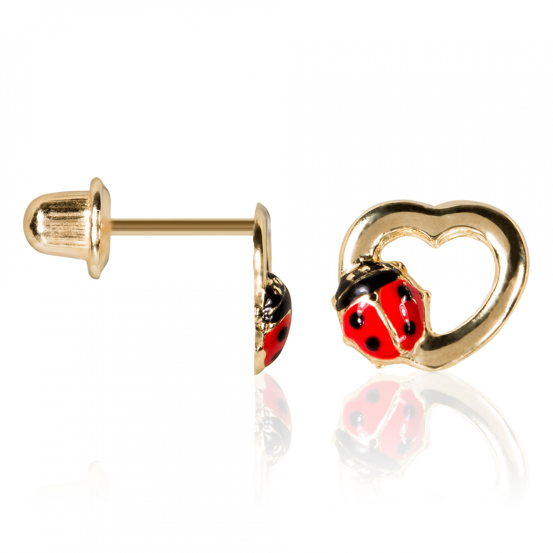 Girl's 'Coccinelle Amoureuse' Earrings