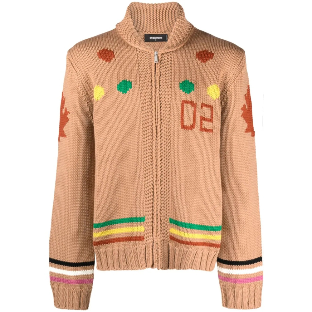 Men's 'Intarsia Zip Up' Cardigan