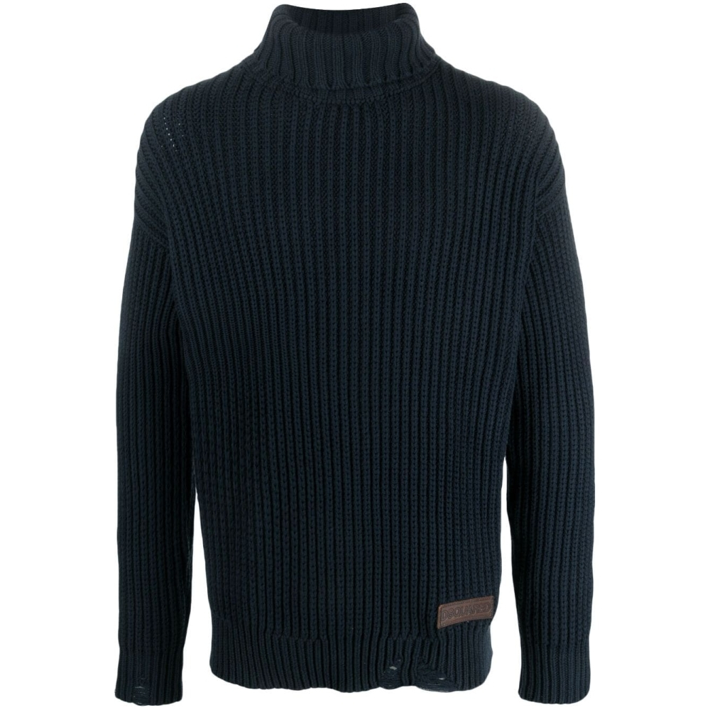 Men's 'Logo Patch' Turtleneck Sweater