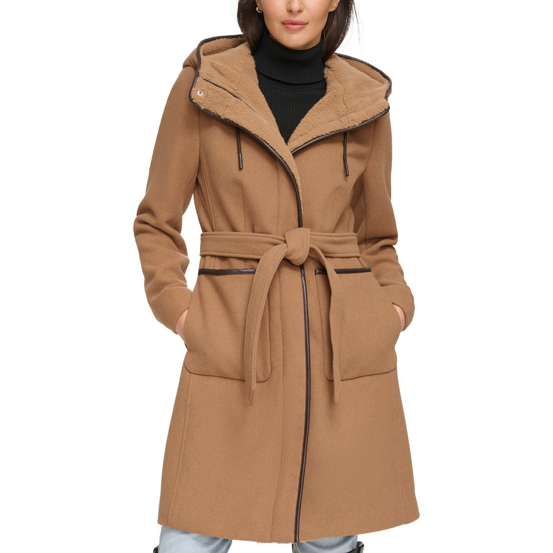 'Hooded Belted' Mantel für Damen