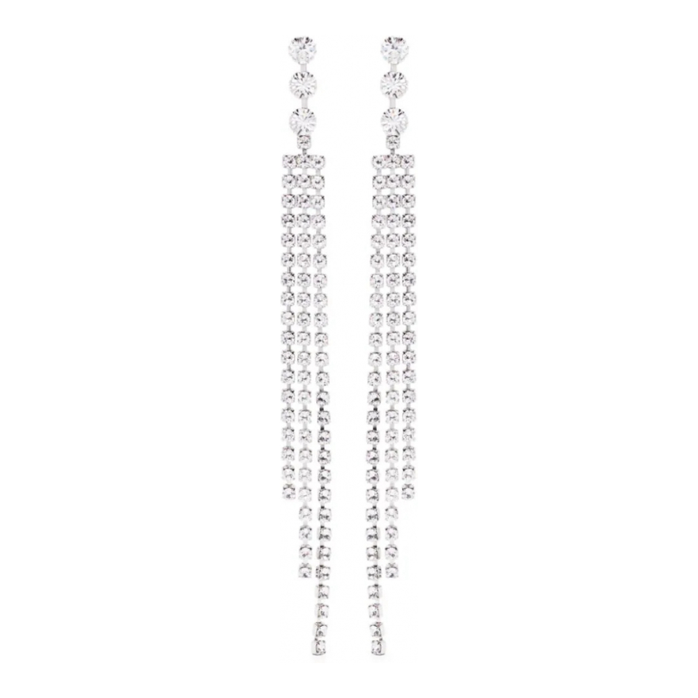 Boucles d'oreilles 'Crystal-Embellished Fringe' pour Femmes