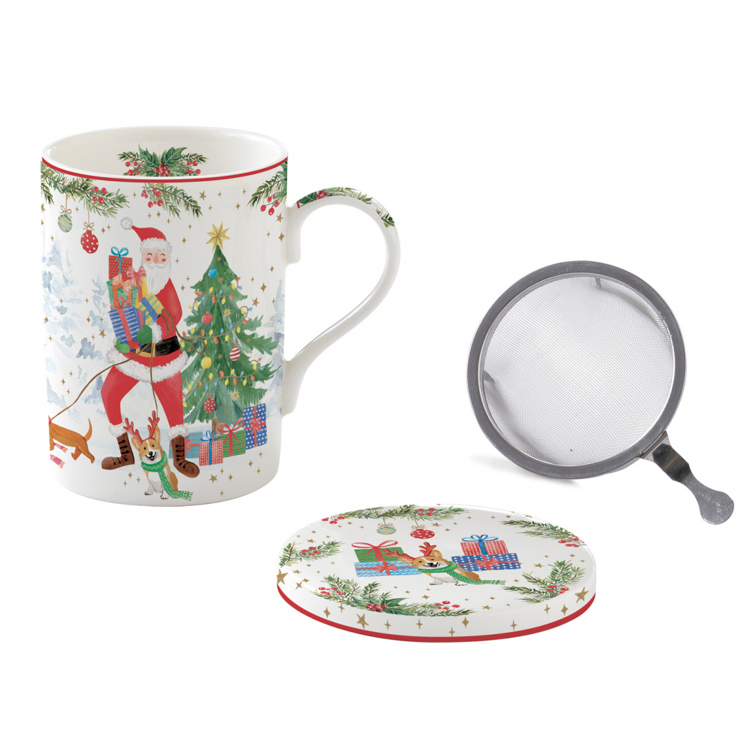 Set Infuseur 350 Ml En Boîte Couleur Joyful Santa