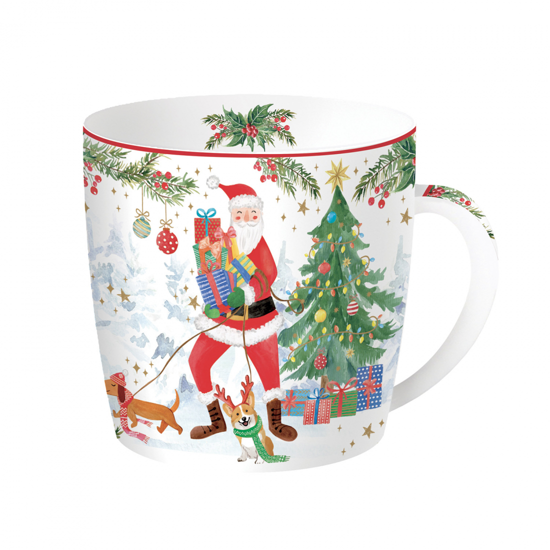 Mug En Porcelaine 350 Ml En Boîte Joyful Santa