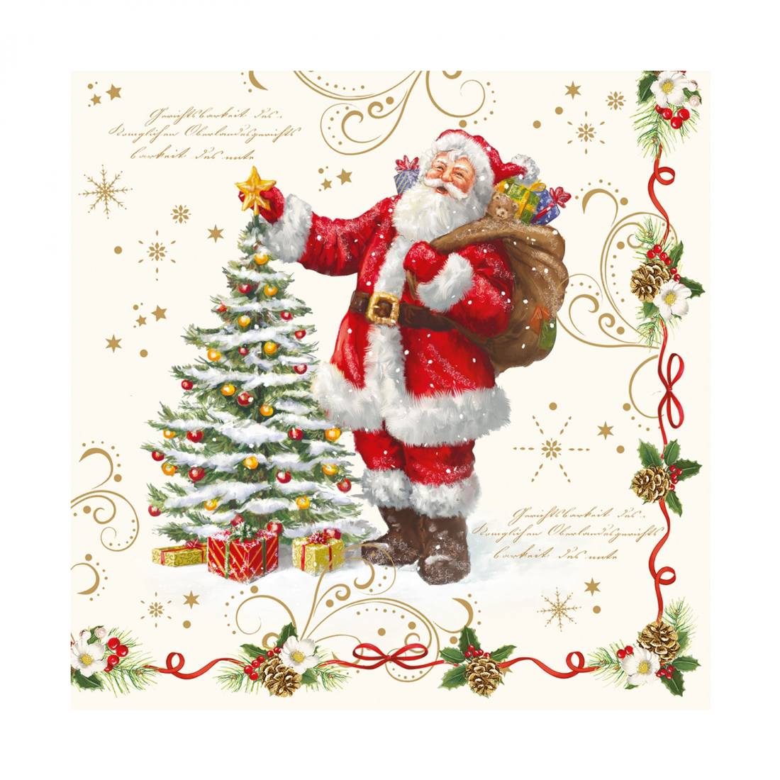 Pack Of 20 Paper Napkins 33×33 Magic Christmas