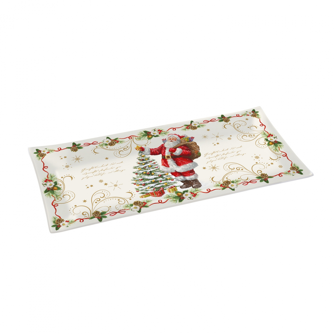 Superior Quality Glass Plate 36×17 cm Magic Christmas