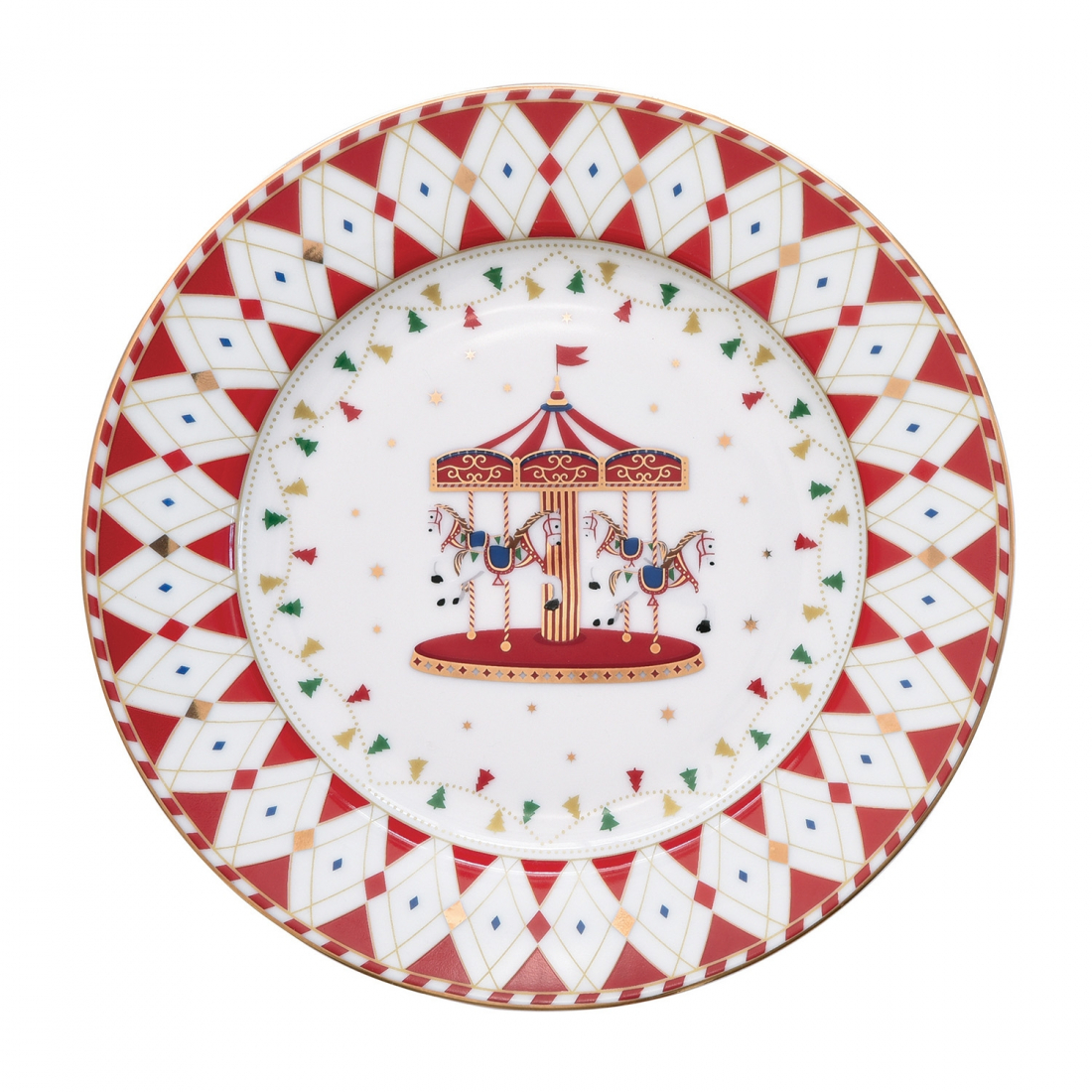 Set Of 6 Aperitif/Dessert Plates Ø 19 Cm. Christmas Wonderland