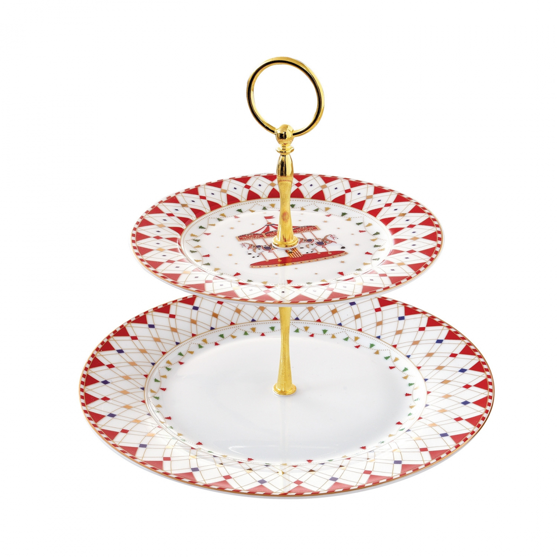 2 Tier Cake Stand Ø 19/27 cm Christmas Wonderland