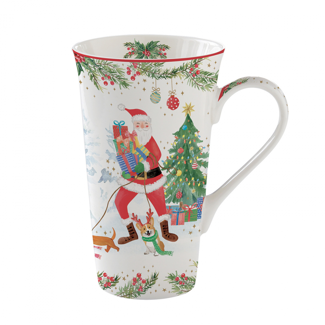 Mug En Porcelaine 600 Ml Dans Une Boîte Couleur Joyful Santa