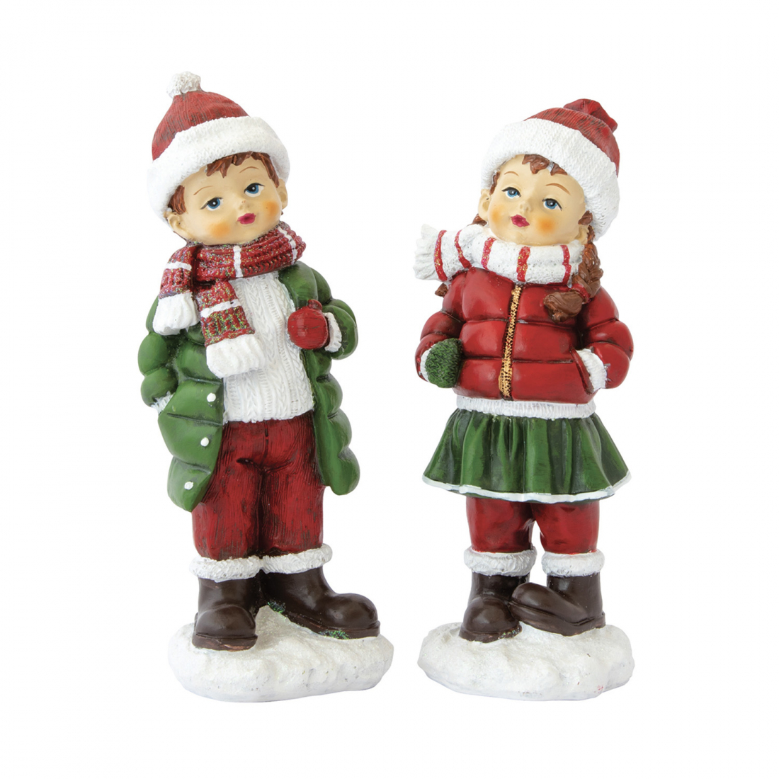 Set Of 2 Polyresin Baby Figurines Christmas Figurines