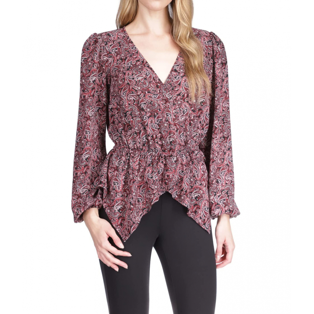 Women's 'Pop Lux Paisley' Wrap Top