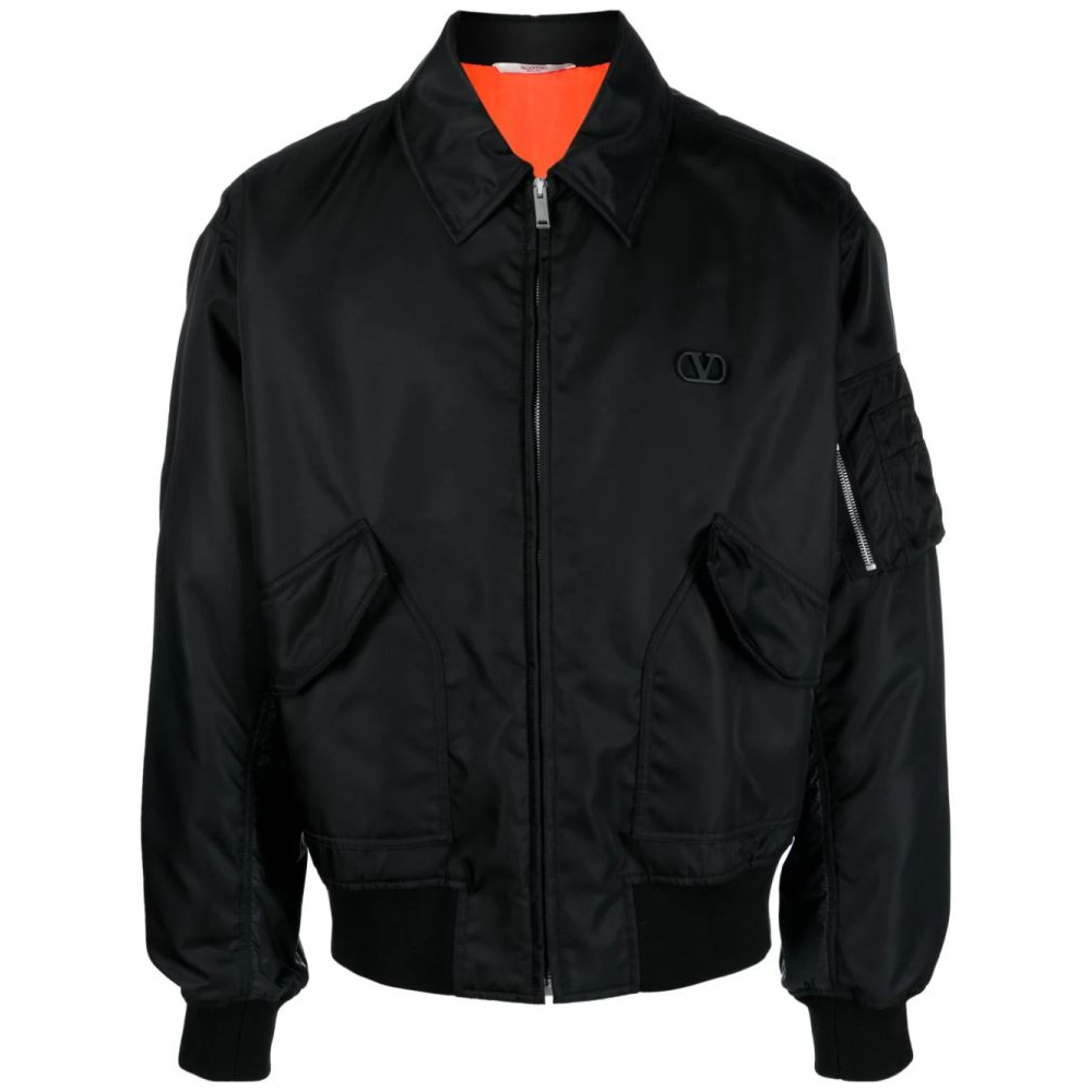 Men's 'VLogo Signature Appliqué' Bomber Jacket