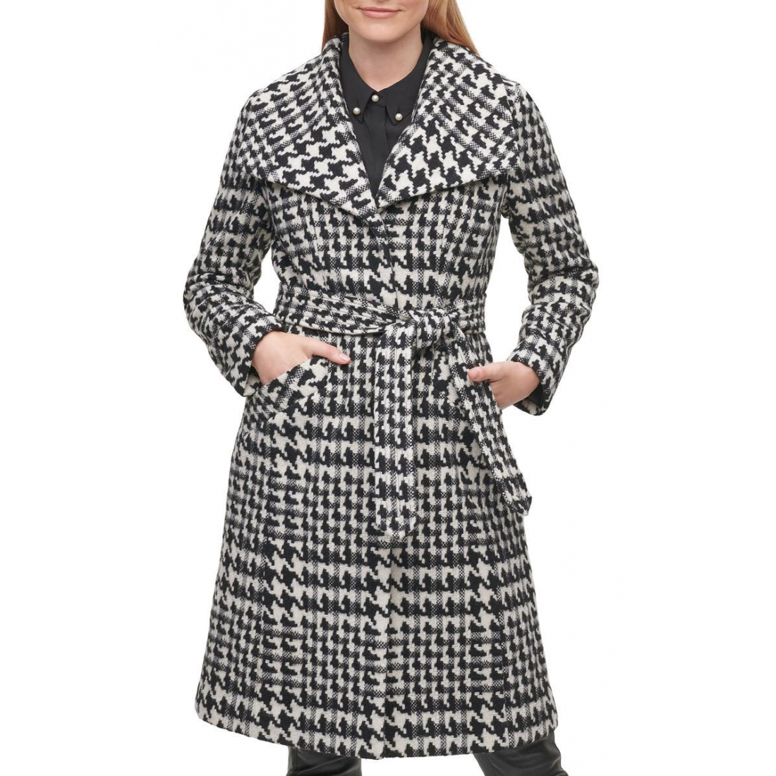 Manteau 'Puff Sleeve Belted' pour Femmes