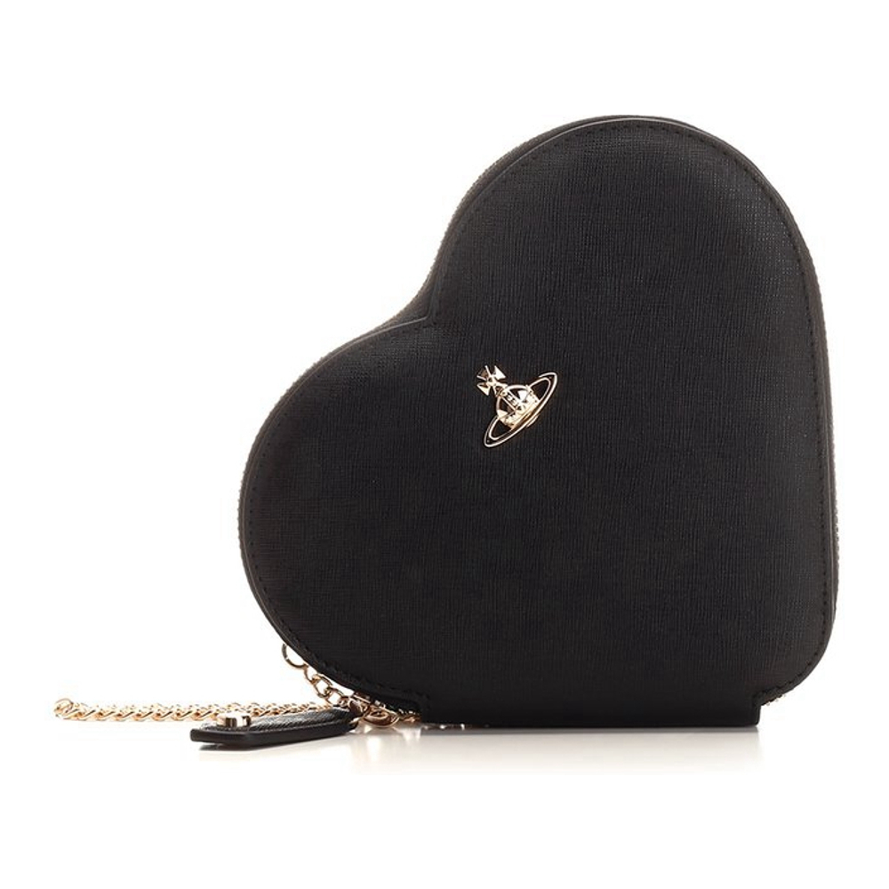 Women's 'Heart Shaped Logo Plaque' Shoulder Bag