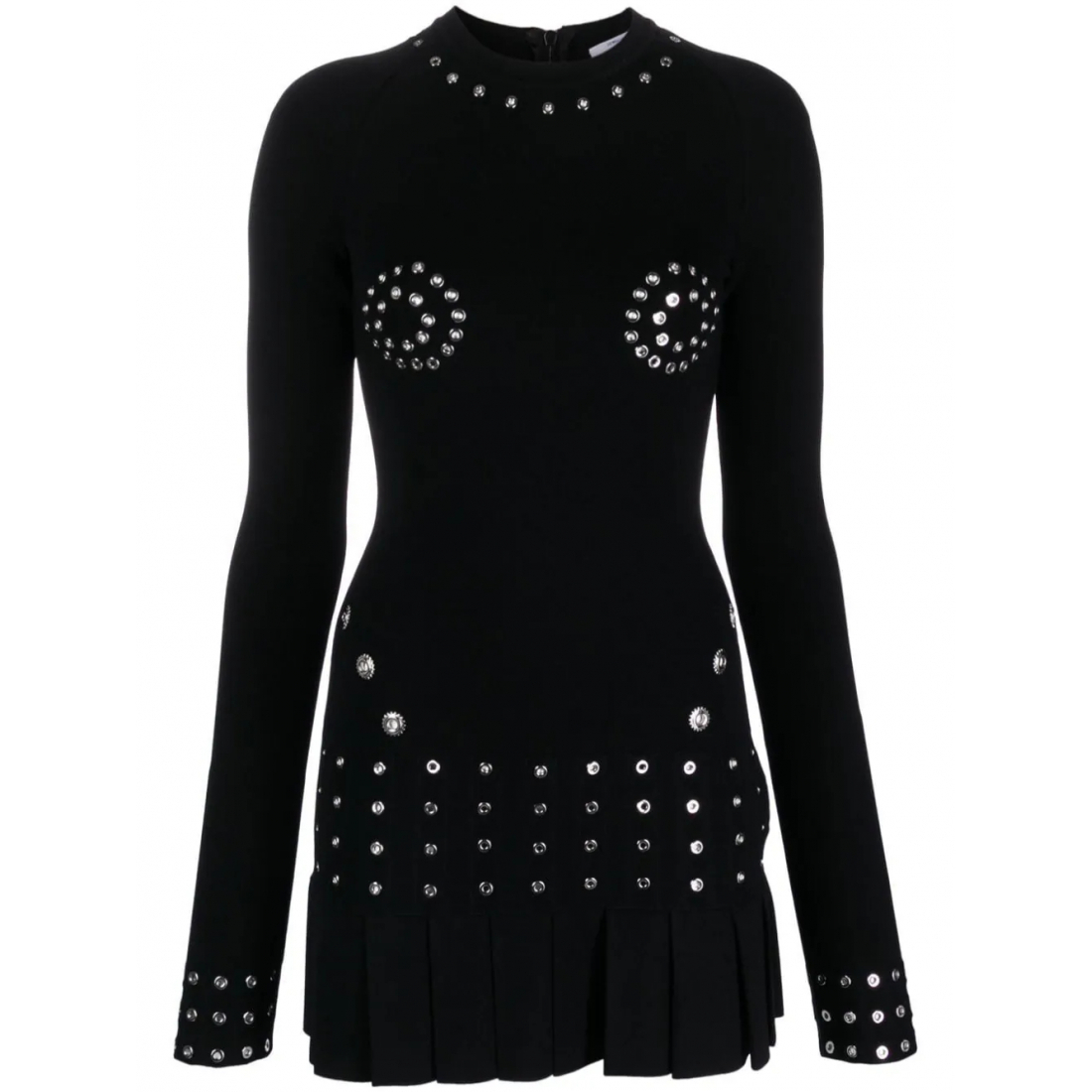 Women's 'Eyelet-Embellished Pleated' Mini Dress