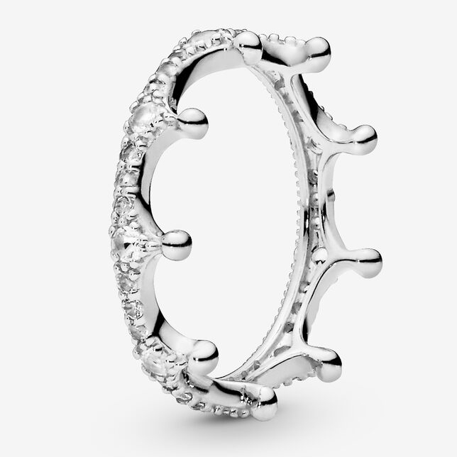 'Clear Sparkling Crown' Ring für Damen