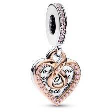 'Infinity Mum Heart' Charm für Damen