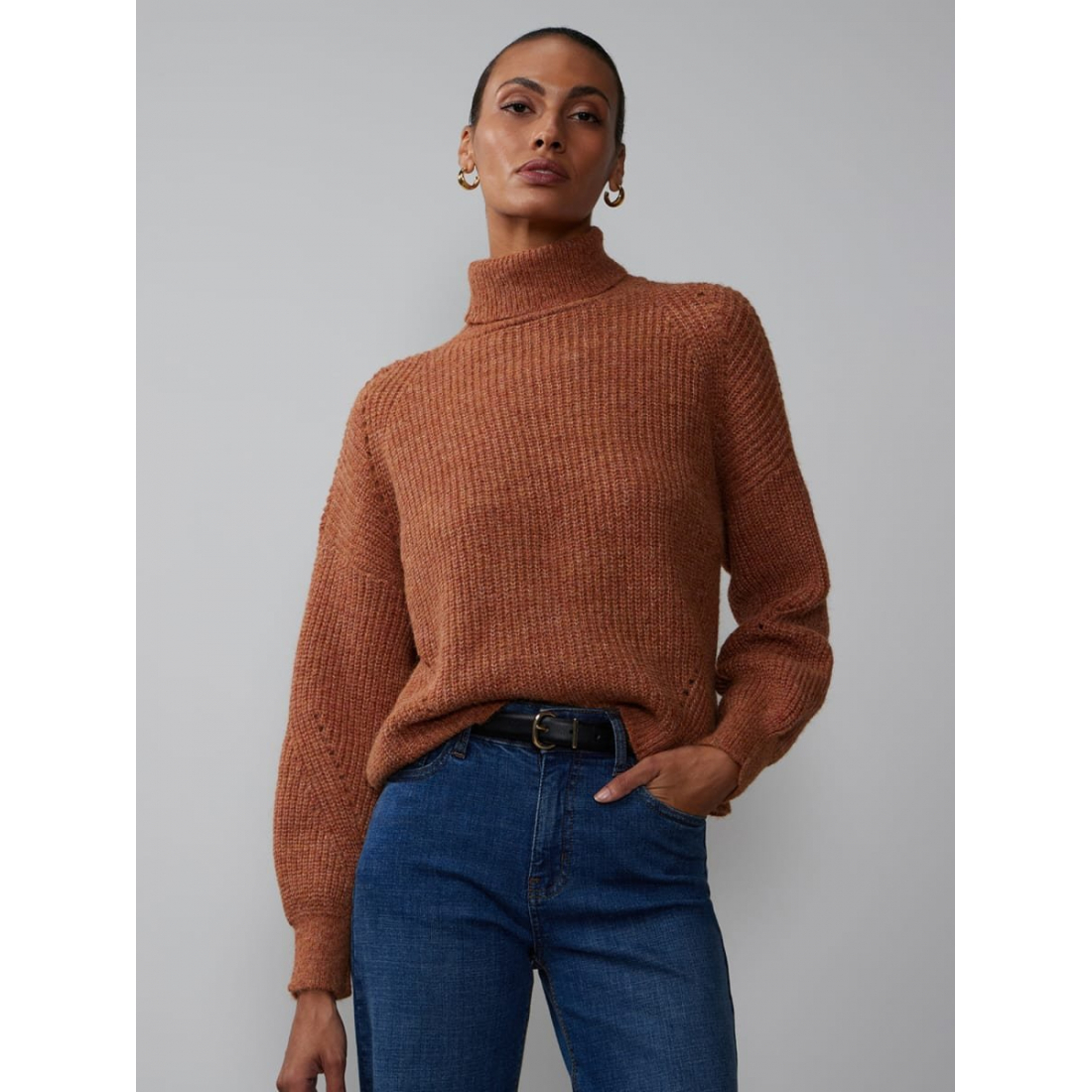 Women's 'Balloon Sleeve' Turtleneck Sweater