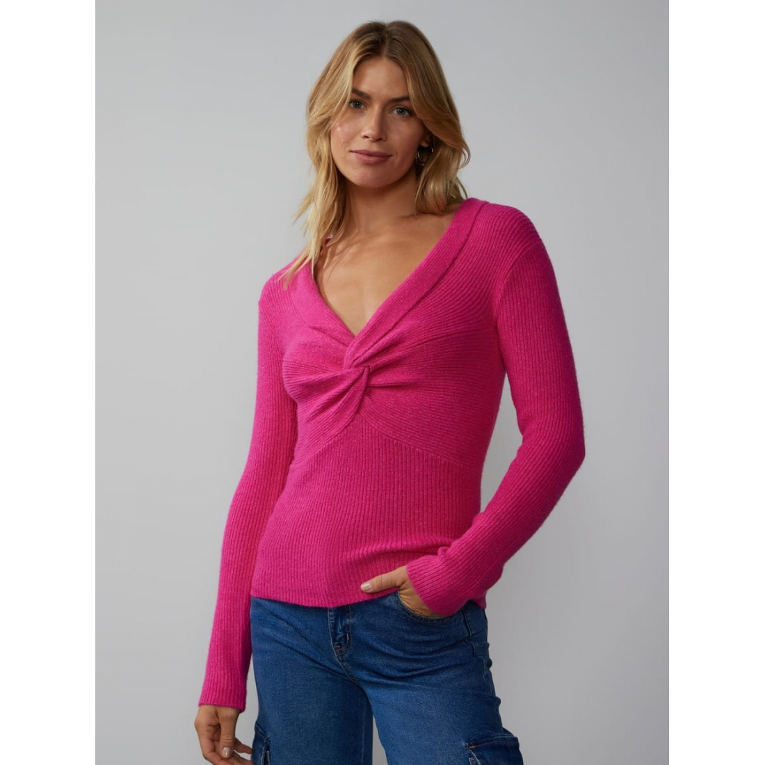 Women's 'Twist Front Fitted' Sweater