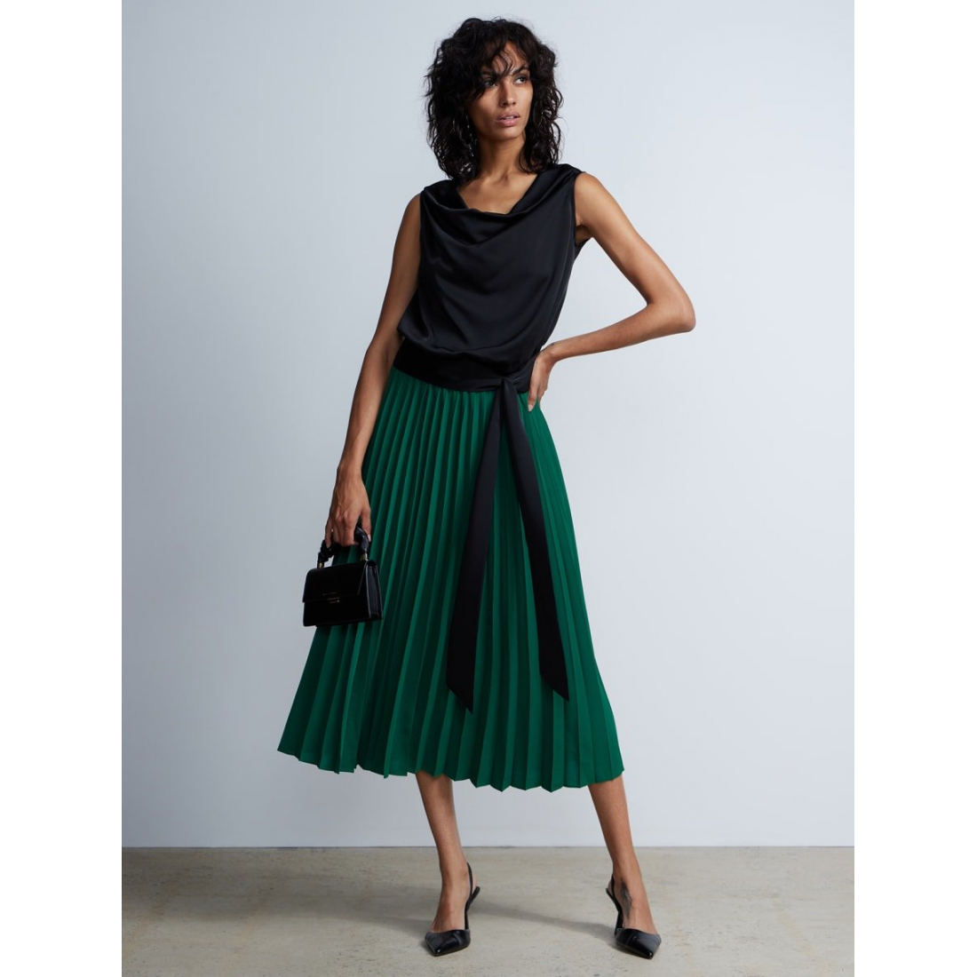 Jupe Midi 'Pleated' pour Femmes