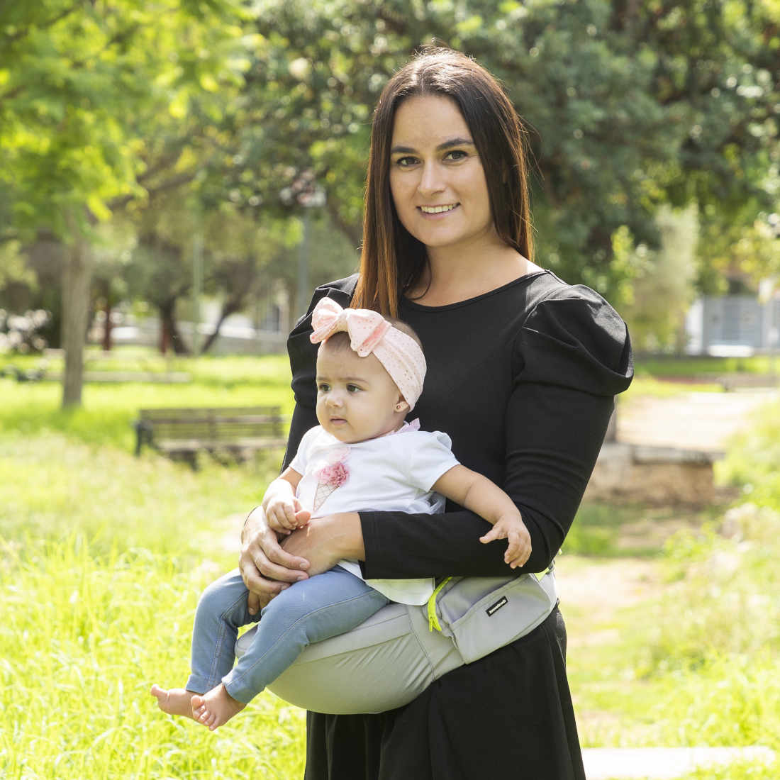 Ceinture Porte-Bébé Évolutive avec Poches Seccaby