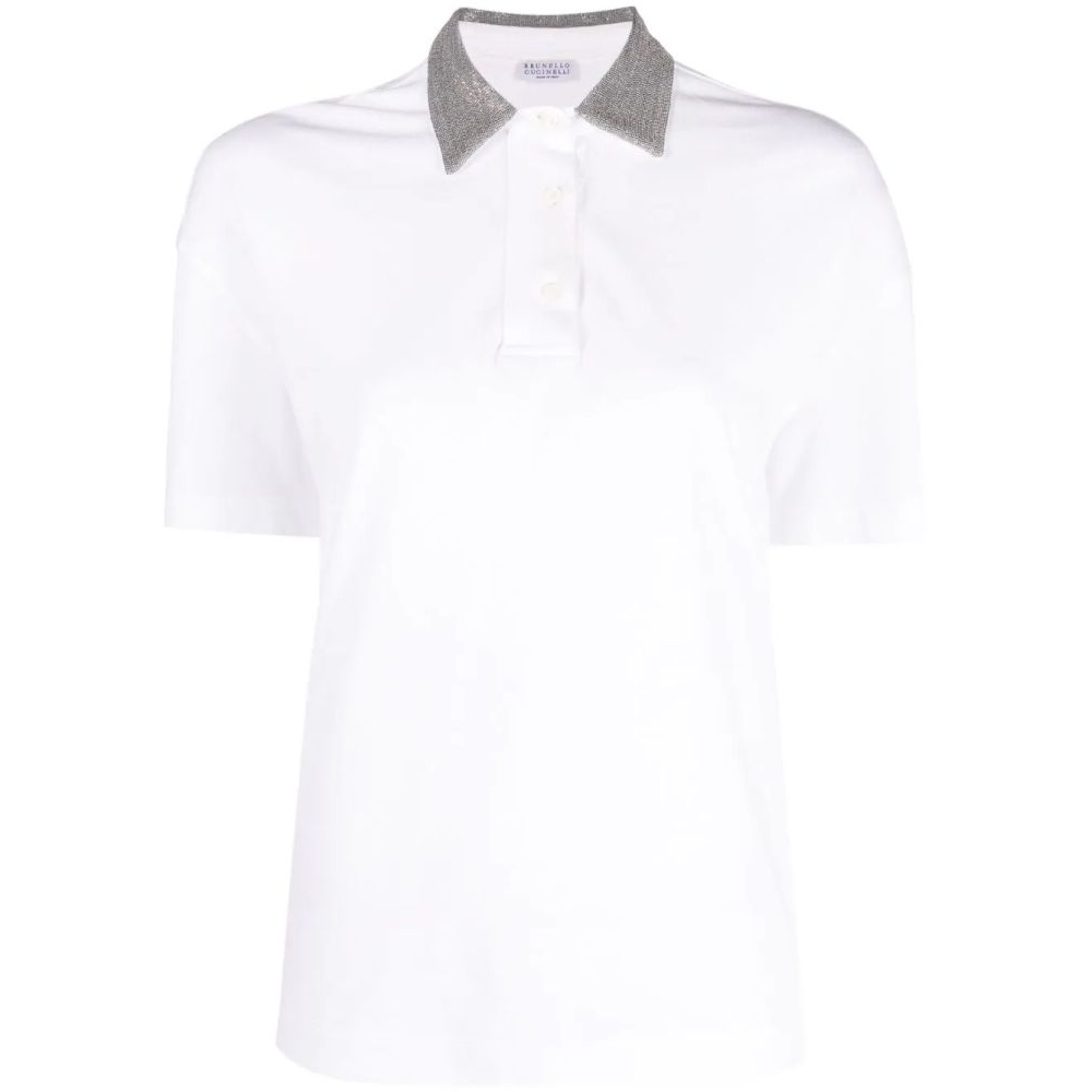 Women's 'Stud-Embellished' Polo Shirt