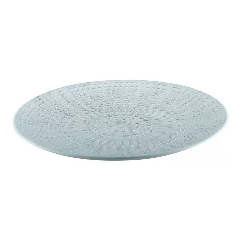 Round Wood Tray White 45 cm