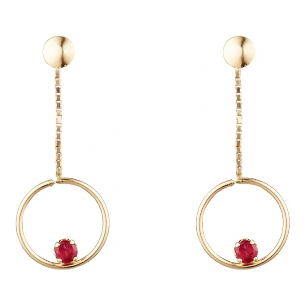 Boucles d'oreilles 'Cerceaux De Rubis' pour Femmes