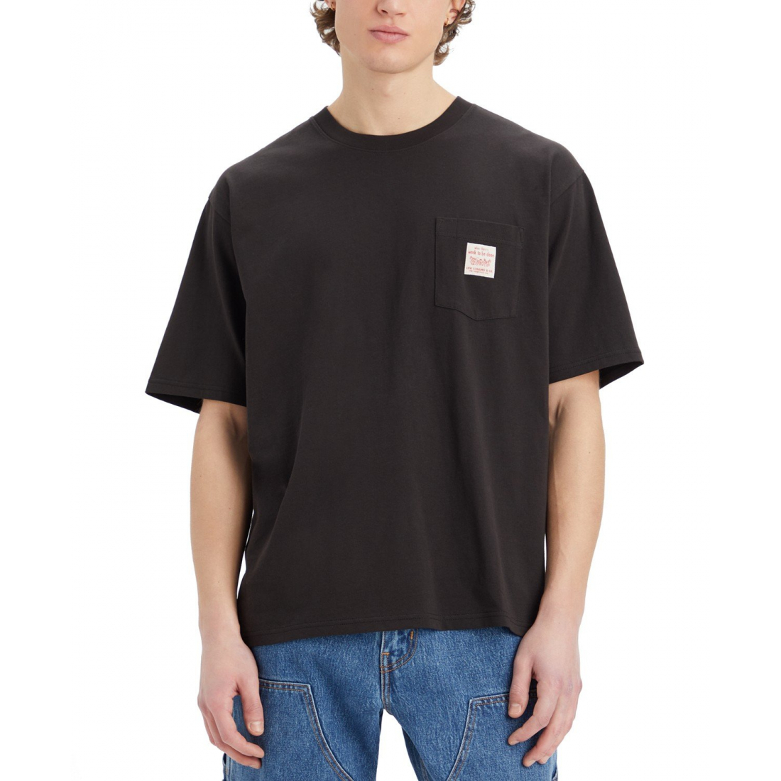 'Workwear Relaxed-Fit Solid Pocket' T-Shirt für Herren