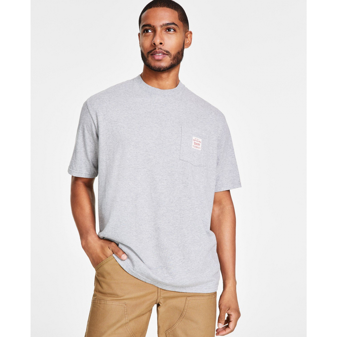 'Workwear Relaxed-Fit Solid Pocket' T-Shirt für Herren