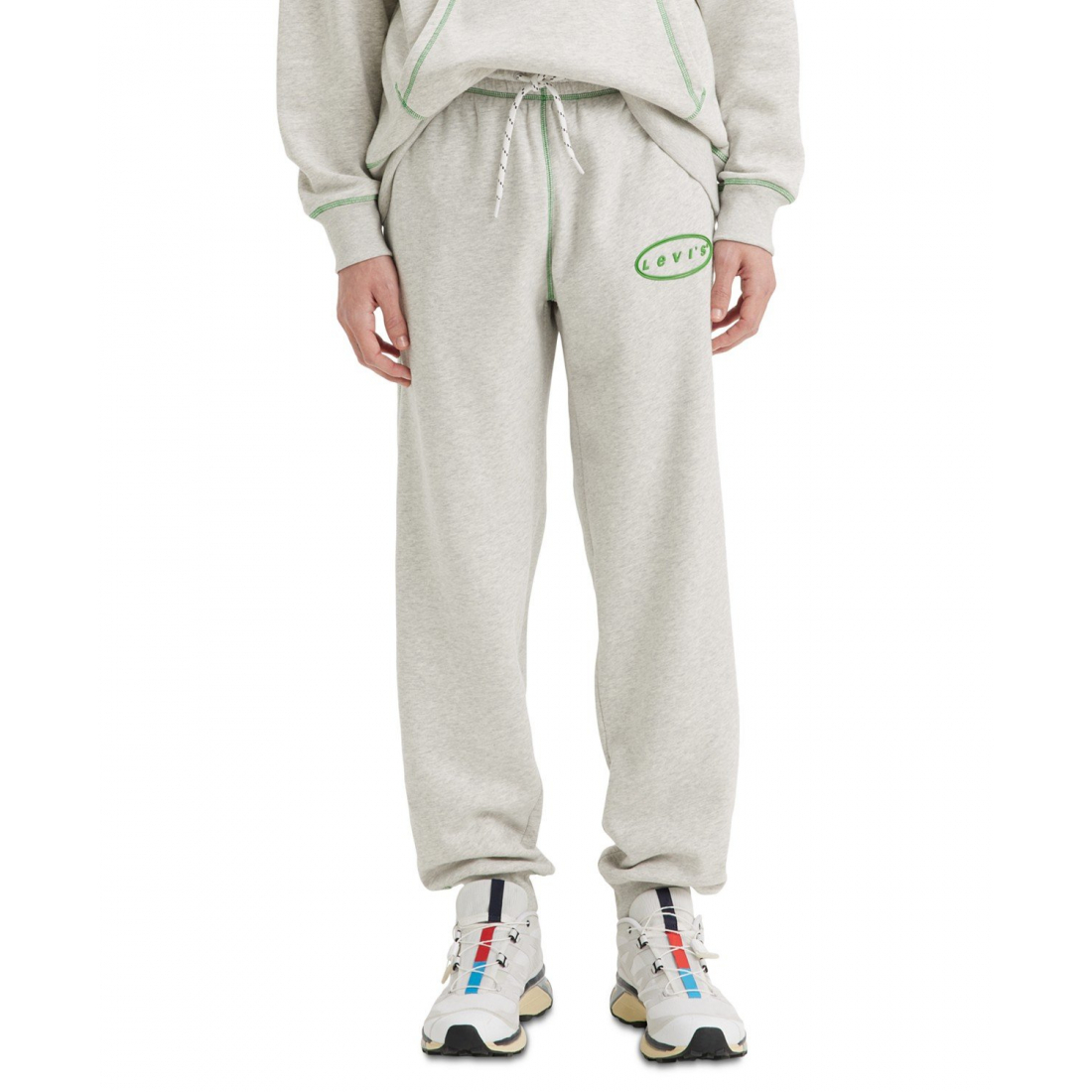 Men's 'Relaxed-Fit Topstitched Logo' Sweatpants