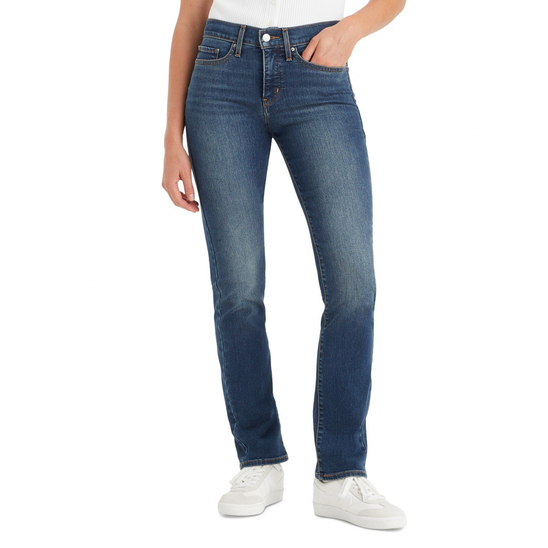 '314 Shaping Slimming Straight Leg Mid Rise' Jeans für Damen