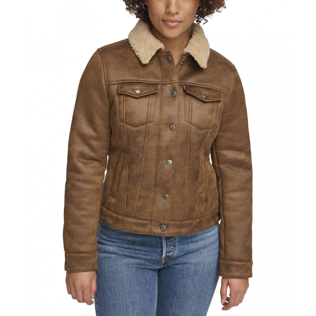 Women's 'Faux Shearling' Trucker Jacket