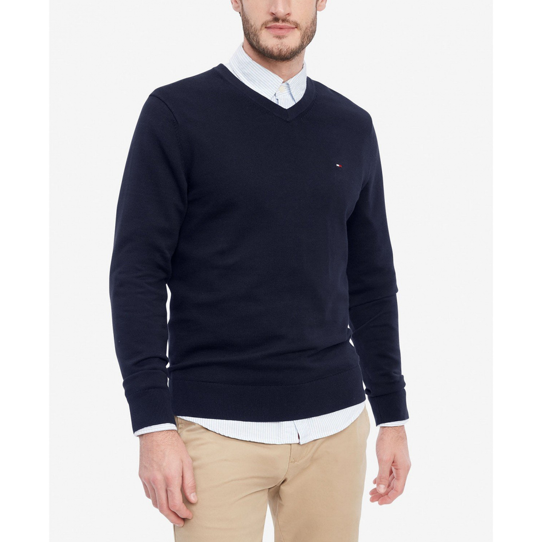 'Essential Solid V-Neck Sweater' für Herren