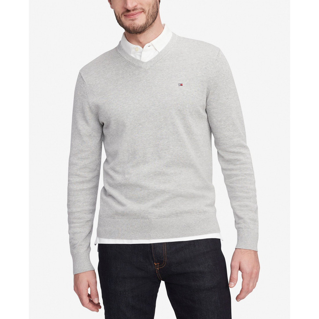 'Essential Solid V-Neck Sweater' für Herren